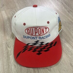VTG Dupont Racing Jeff Gordon Snapback Hat Competitors View NASCAR White Red Cap